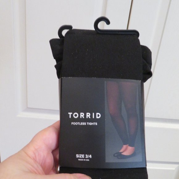 NWT Torrid black footless tights